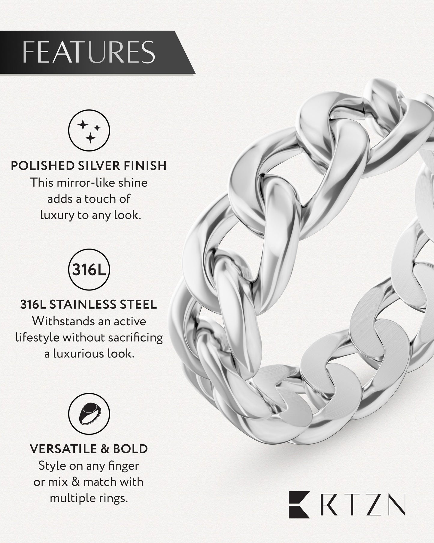 Cuban Link Ring (Silver)